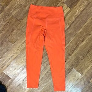 Girlfriend Collective Bright Coral High-Waisted Compressive Leggings